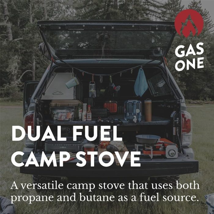 Gas One GS-3400P Propane or Butane Stove Dual Fuel Stove Portable Camping Stove - Patented - with Carrying Case Great for Emergency Preparedness Kit - Image 2