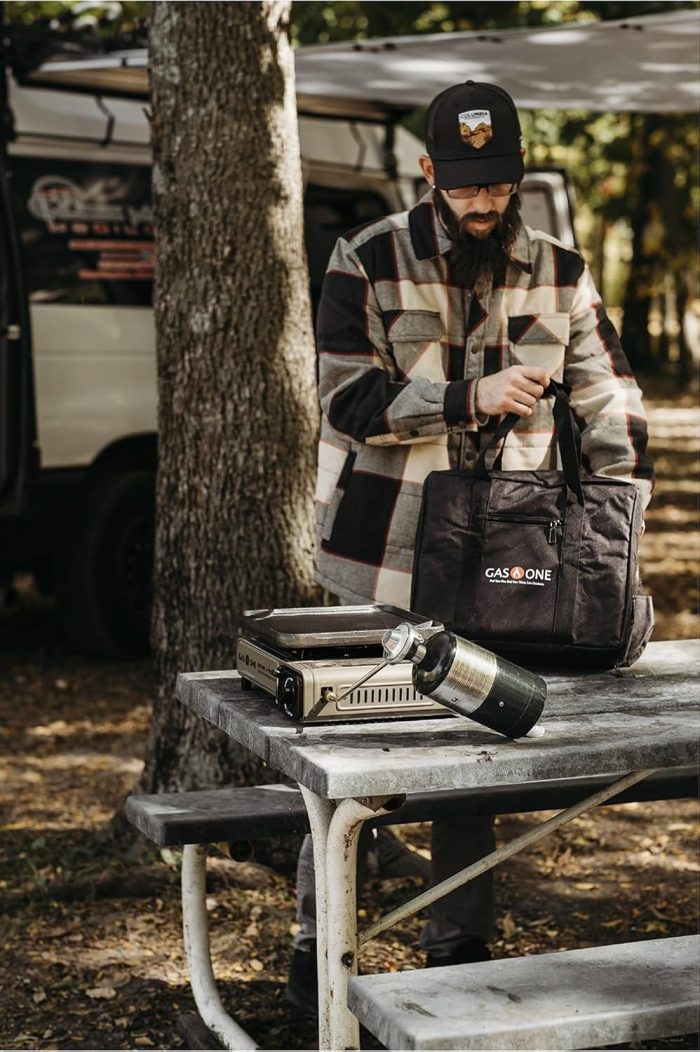 Gas One GS-3400P Propane or Butane Stove Dual Fuel Stove Portable Camping Stove - Patented - with Carrying Case Great for Emergency Preparedness Kit - Image 7